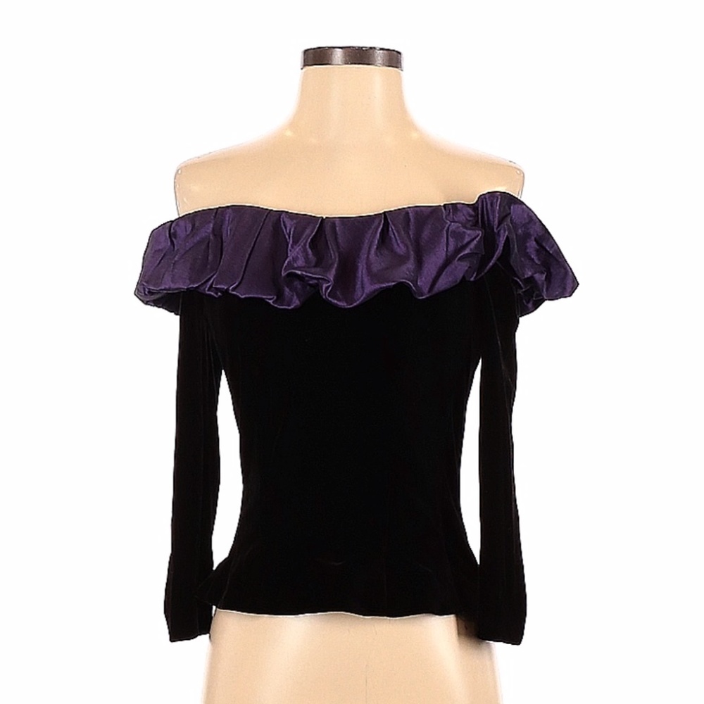 Alex Evening - Crushed velvet top - S